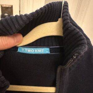 Blue jumper/sweater with zip #preppy